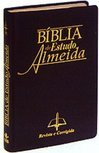 Bíblia de Estudo Almeida - Luxo, Beiras Douradas - Corrigida - Preta