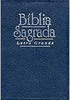 Bíblia Sagrada: Letra Grande - Beira Dourada - Azul