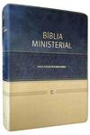 Bíblia Ministerial NVI - Capa Duotone - Azul e Bege - Com Índice